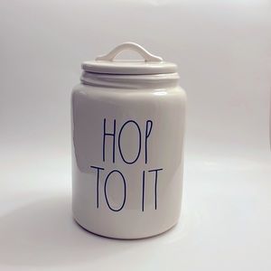 Rae Dunn Hop to it Ceramic Canister